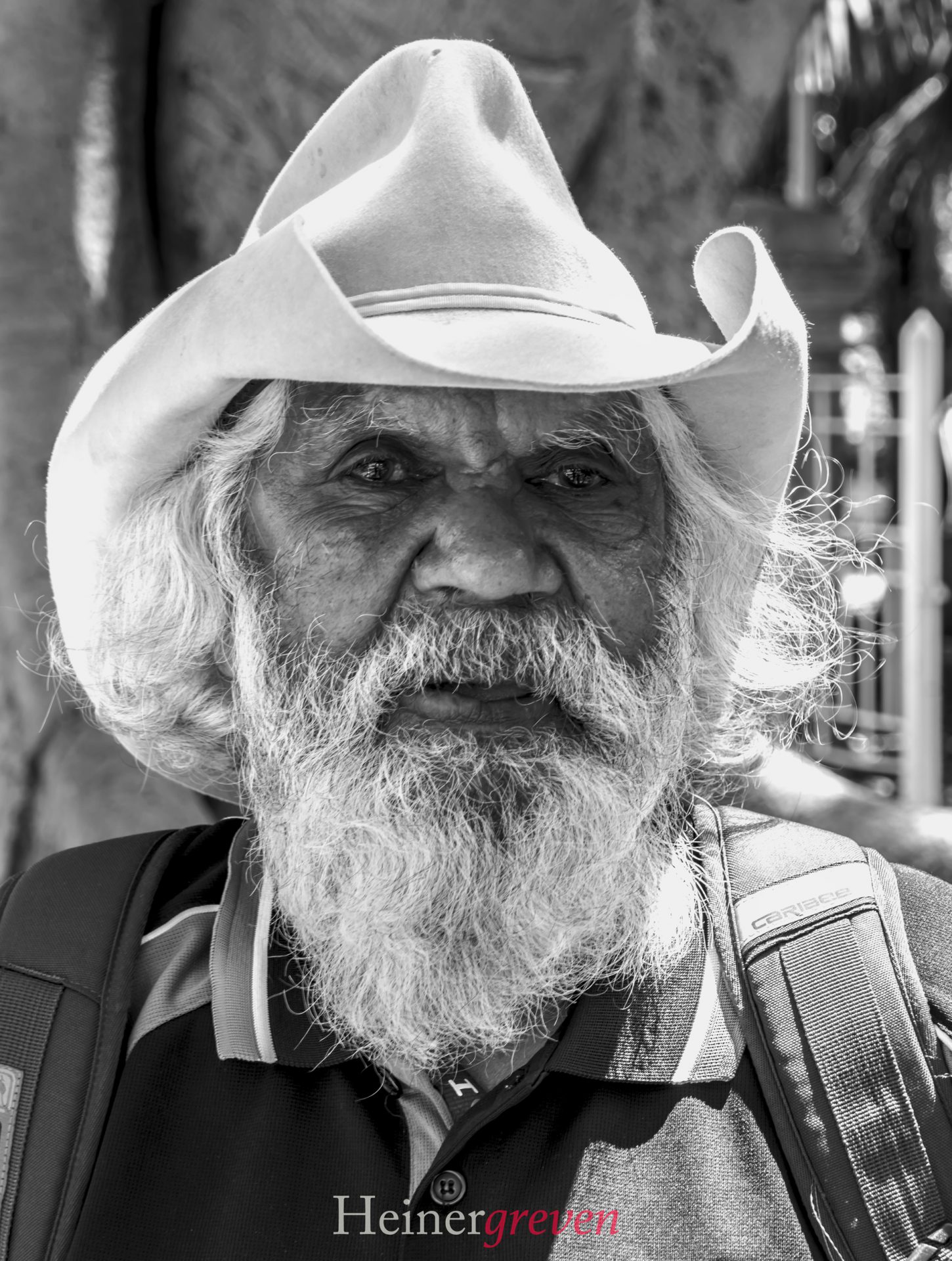 Alter Mann mit Cowboyhut