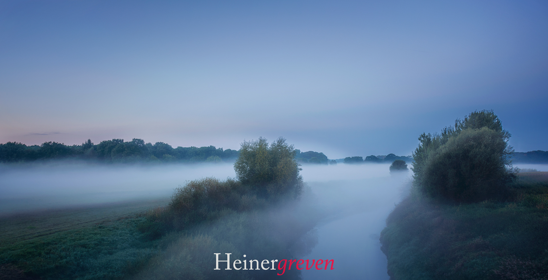 Emsaue mit Nebel