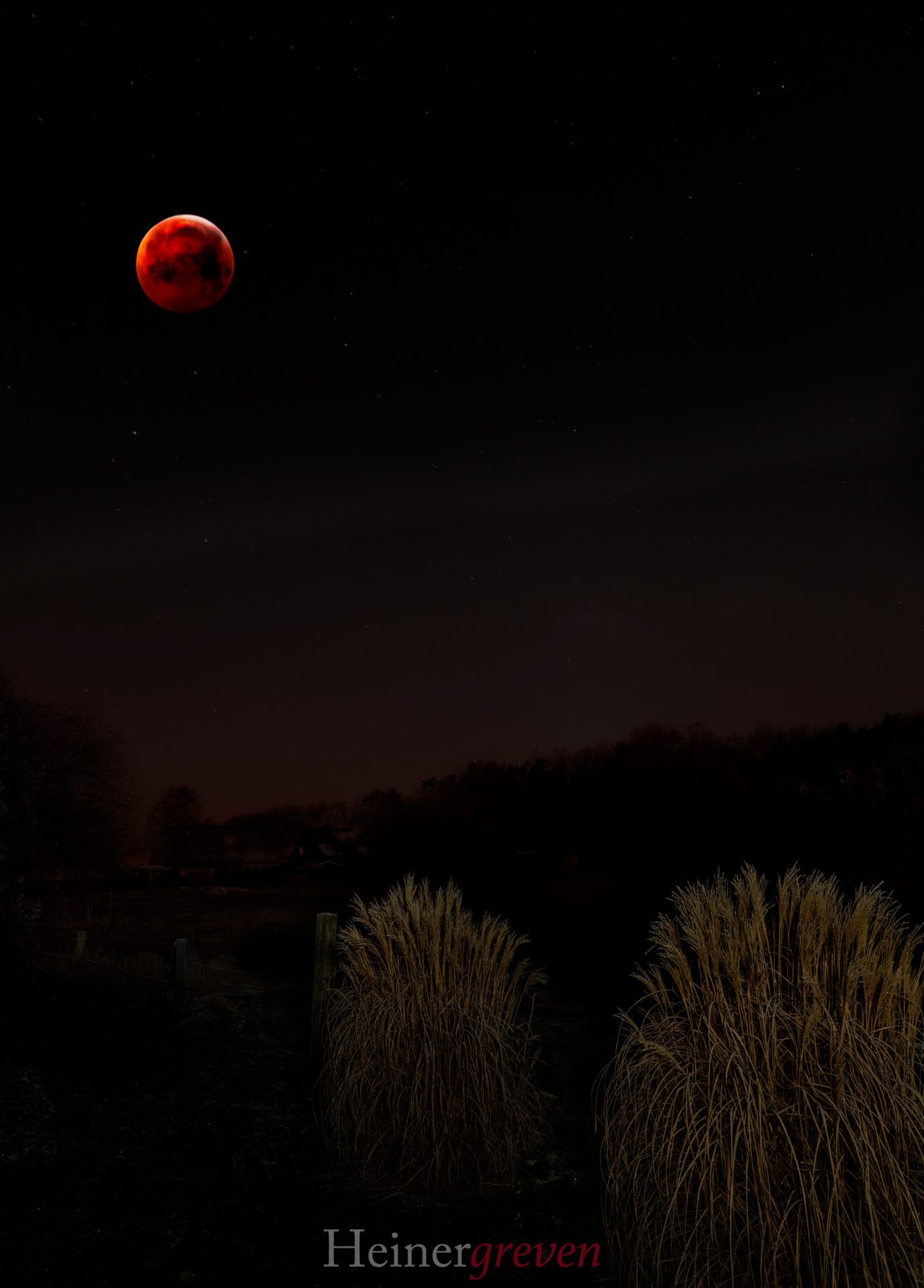 Grillplatz bei Vollmond